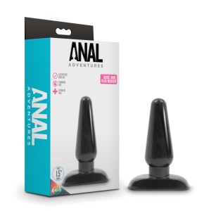 Anal Adventures Basic Medium Black Butt Plug