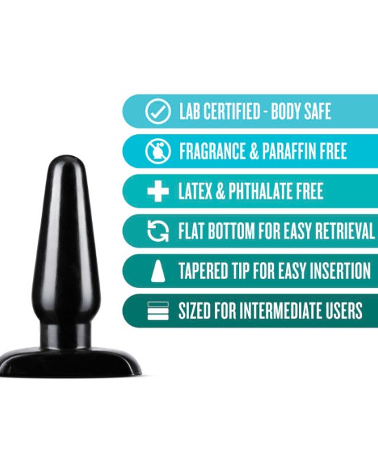 Anal Adventures Basic Medium Black Butt Plug