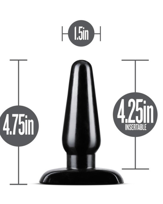 Anal Adventures Basic Medium Black Butt Plug