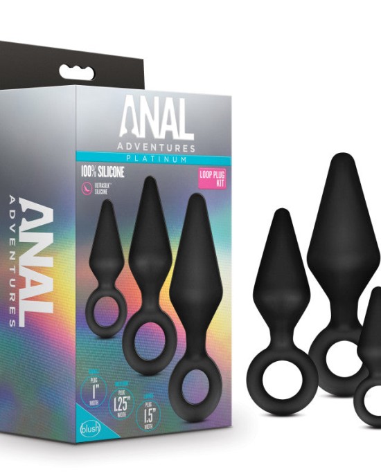 Anal Adventures Platinum Loop Plug Kit