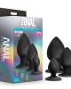 Anal Adventures Platinum Black Stout Plug Kit