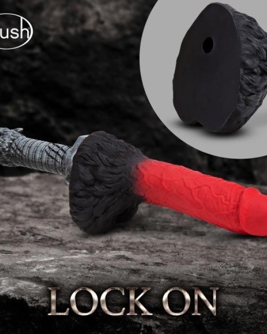 The Realm Lycan Lock On Red Werewolf Dildo