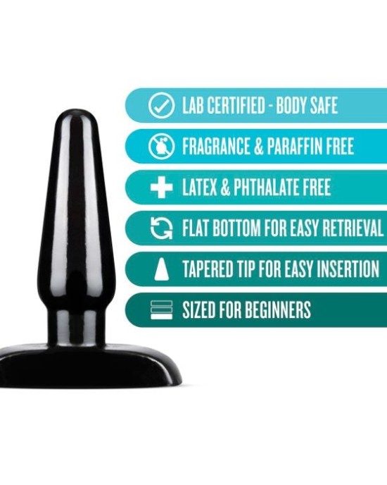 Anal Adventures Basic Small Black Butt Plug