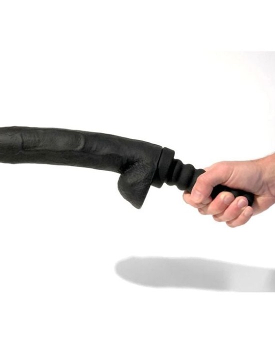 Boneyard Cock 10 inch Dong with Suction Cup & Handle - Black