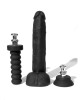 Boneyard Cock 10 inch Dong with Suction Cup & Handle - Black