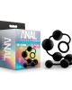 Anal Adventures Platinum Large Black Anal Beads