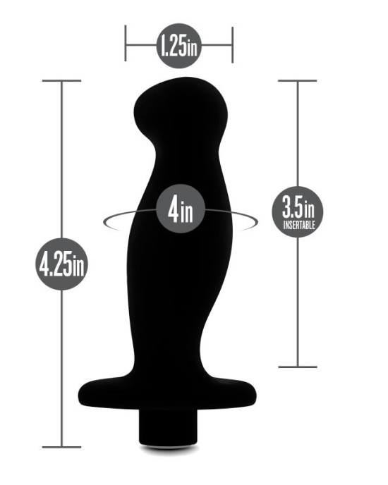 Anal Adventures Platinum Vibrating Black Prostate Massager 02