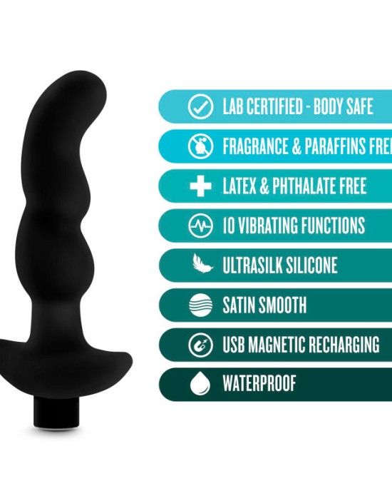 Anal Adventures Platinum Vibrating Black Prostate Massager 03