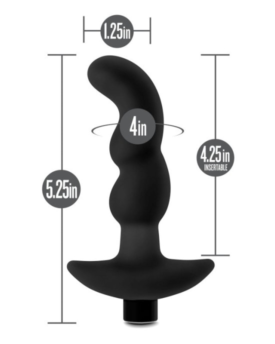 Anal Adventures Platinum Vibrating Black Prostate Massager 03