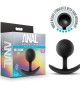 Anal Adventures Platinum Black Vibra Plug with Internal Weight