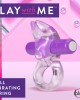 Play With Me Bull Vibrating C-Ring - Clear/Purple