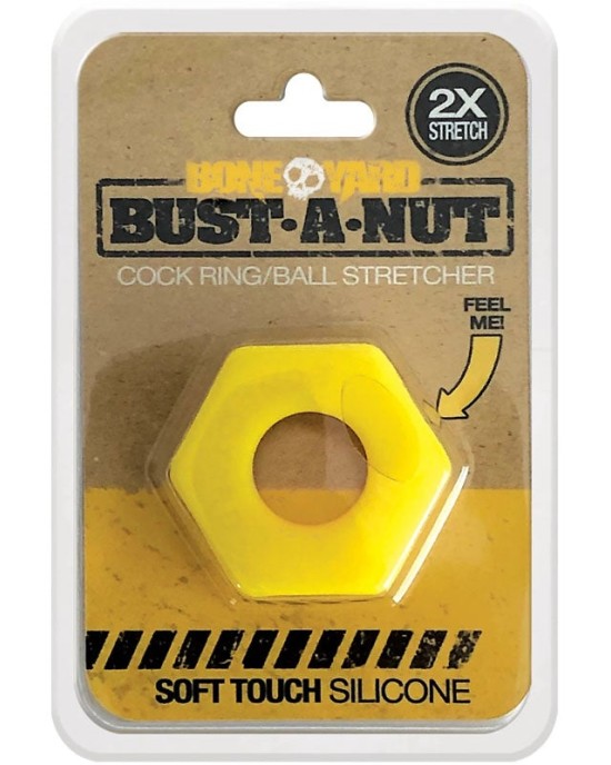 Boneyard Bust a Nut Yellow Cock Ring