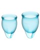 Satisfyer Feel Confident - Light Blue Silicone Menstrual Cups - Set of 2