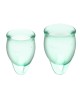 Satisfyer Feel Confident - Light Green - Silicone Menstrual Cups - Set of 2