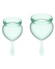 Satisfyer Feel Good - Light Green Silicone Menstrual Cups - Set of 2