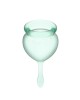 Satisfyer Feel Good - Light Green Silicone Menstrual Cups - Set of 2