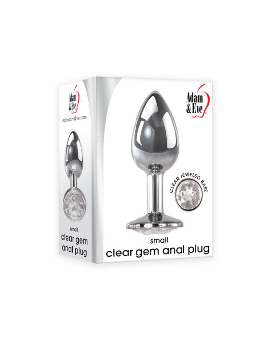 Adam & Eve Clear Gem Anal Plug - Small