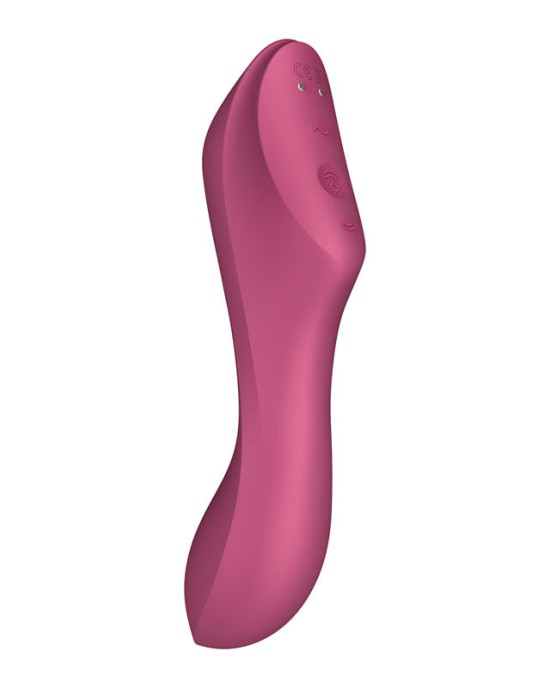 Satisfyer Curvy Trinity 3 - Red - Air Pulse Stimulator & Vibrator