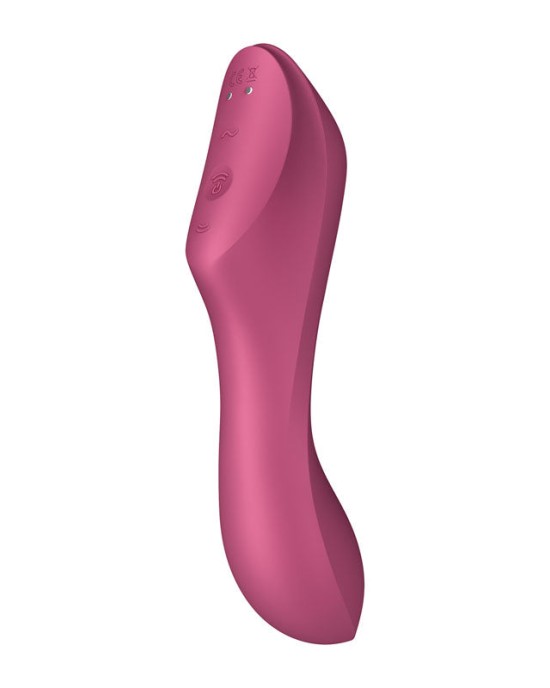 Satisfyer Curvy Trinity 3 - Red - Air Pulse Stimulator & Vibrator