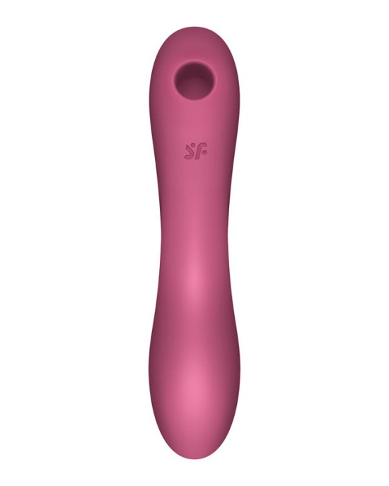 Satisfyer Curvy Trinity 3 - Red - Air Pulse Stimulator & Vibrator