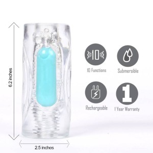 Maia Aster - Vibrating Stroker Sleeve - Clear