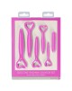 Ouch! Silicone Vaginal Dilator Set - Pink - Vibrating - Set of 5 Sizes