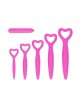 Ouch! Silicone Vaginal Dilator Set - Pink - Vibrating - Set of 5 Sizes