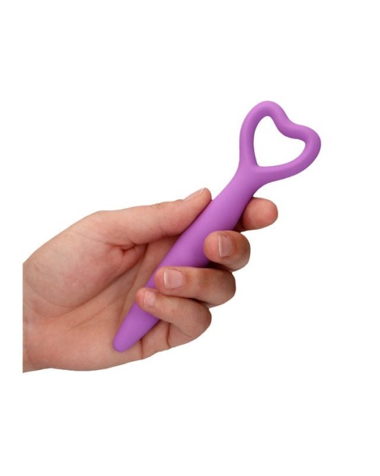 OUCH! Silicone Vaginal Dilator Set - Purple - Vibrating - Set of 5 Sizes