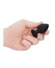 Ouch! Rippled Butt Plug Set - Black - 3 Sizes