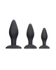 Ouch! Apex Butt Plug Set - Black - 3 Sizes