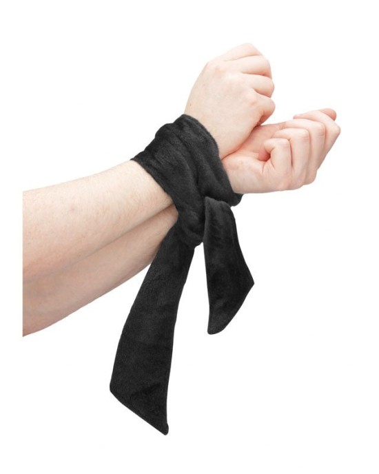 Ouch! Velvet & Velcro Tie-Up - Black - Restraint