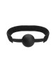 Ouch! Velvet & Velcro Adjustable Silicone Ball Gag - Black