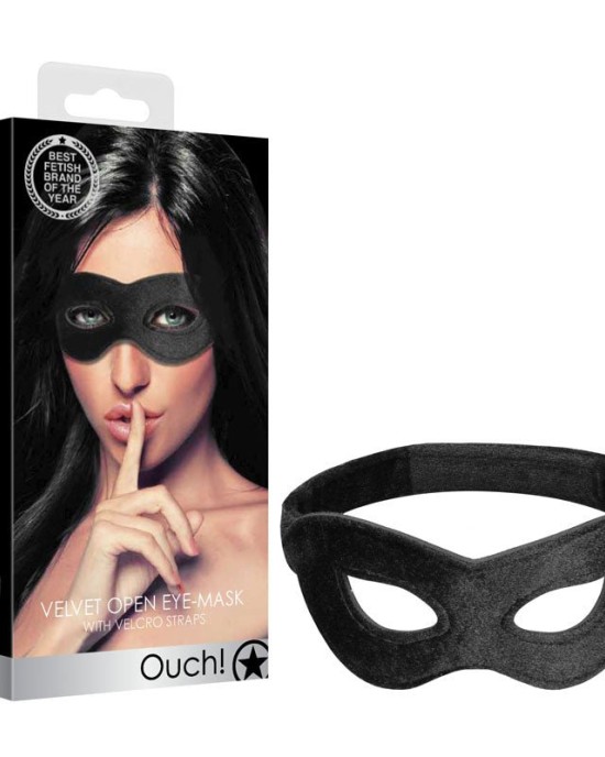 Ouch! Velvet & Velcro Adjustable Open Eye Mask