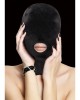 Ouch! Velvet & Velcro Mask with Mouth Opening - Black Hood