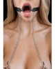 OUCH! O-Ring Gag With Nipple Clamps