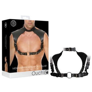 Ouch! Men's Harness with Neck Collar