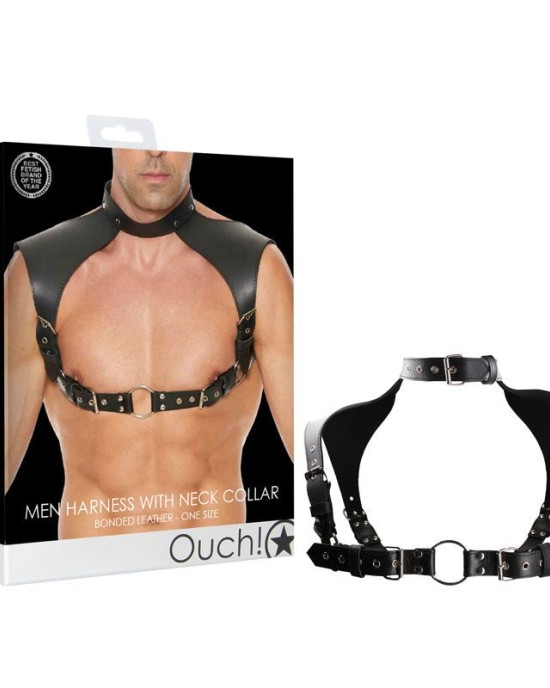 Ouch! Men's Harness with Neck Collar