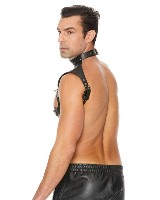 Ouch! Men's Harness with Neck Collar