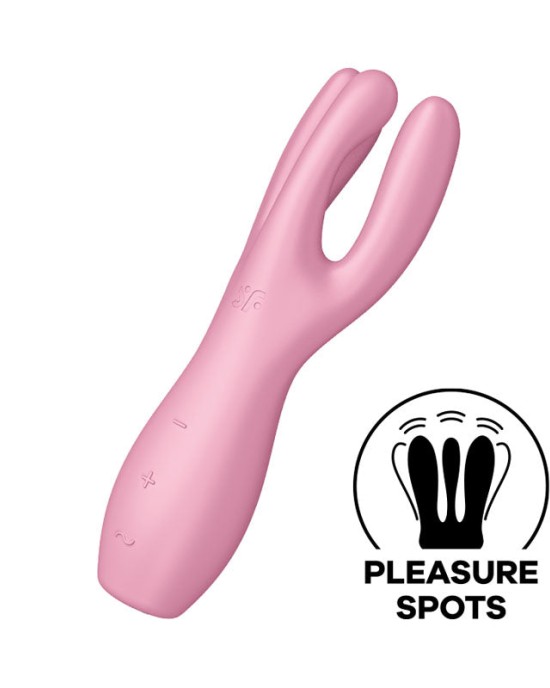 Satisfyer Threesome 3 - Pink - Triple Head Vibrating Stimulator