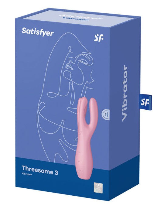 Satisfyer Threesome 3 - Pink - Triple Head Vibrating Stimulator