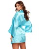 Baci All Satin Robe - Blue - OS