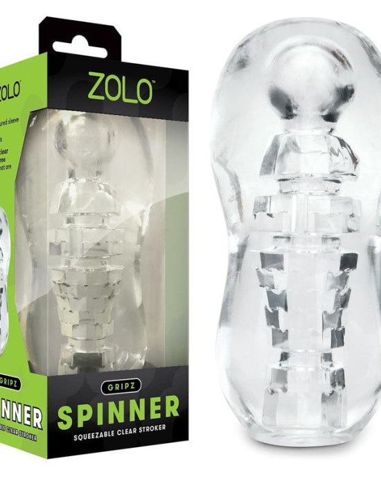 Zolo Gripz - Spinner - Clear - Stroker Sleeve