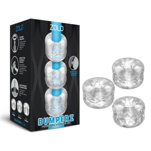 Zolo Bumperz - Clear -Mini Blowjob Stroker Set