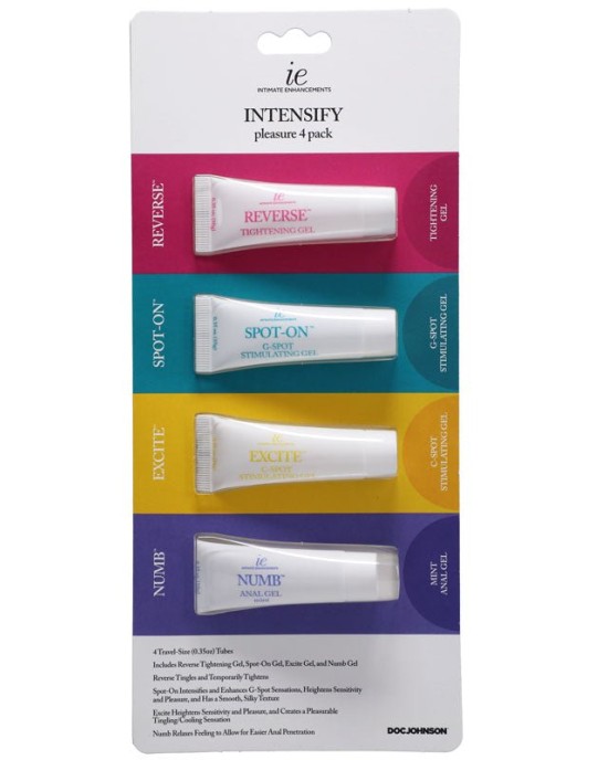 INTENSIFY Pleasure Gels - Mixed Enhancer Gels - 4-Pack