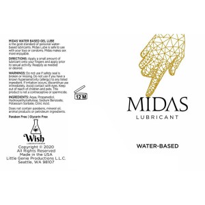 Midas Water Based Gel Lubricant - 118ml