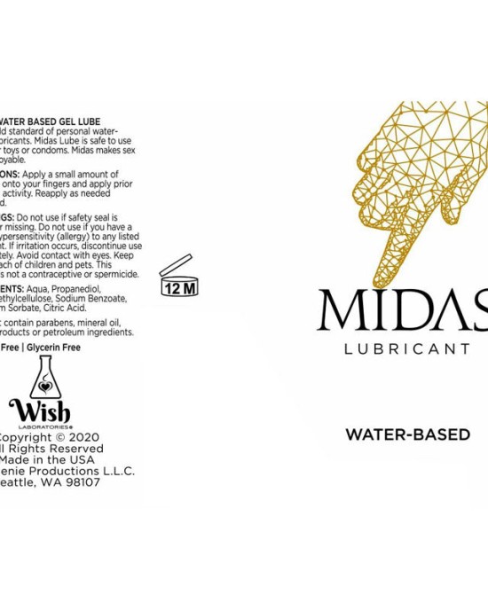 Midas Water Based Gel Lubricant - 118ml