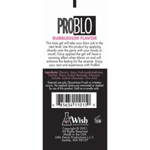 ProBlo Oral Pleasure Gel - Bubblegum Flavoured - 29ml