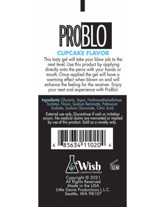 ProBlo Oral Pleasure Gel - Cupcake Flavoured - 29ml