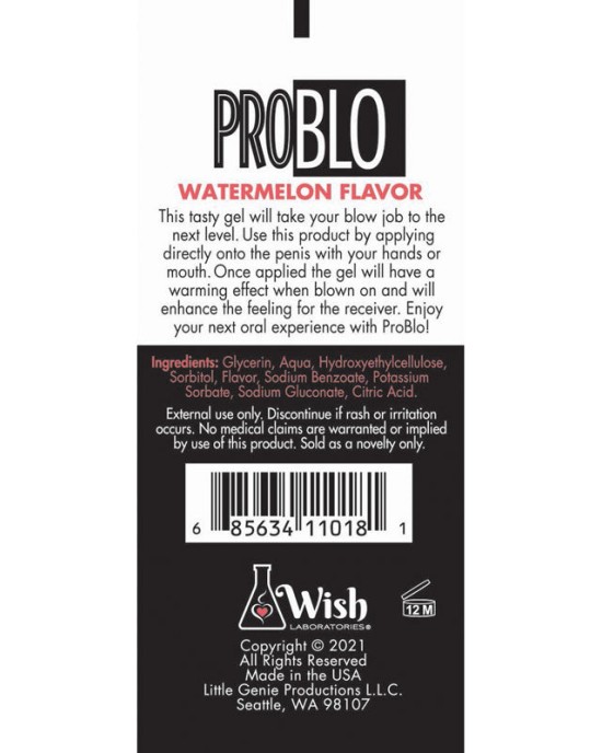 ProBlo Oral Pleasure Gel - Watermelon Flavoured - 29ml