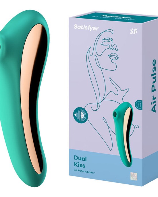 Satisfyer Dual Kiss - App Contolled - Clitoral Stimulator - Turquoise